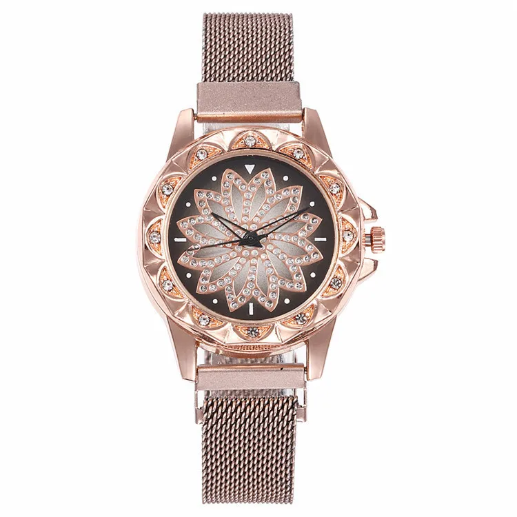 

100pcs/pack Wholesale Starry Sky Watch Diamond Watches Ladies Casual Leather Band Quartz Wristwatch Female Clock zegarek damski