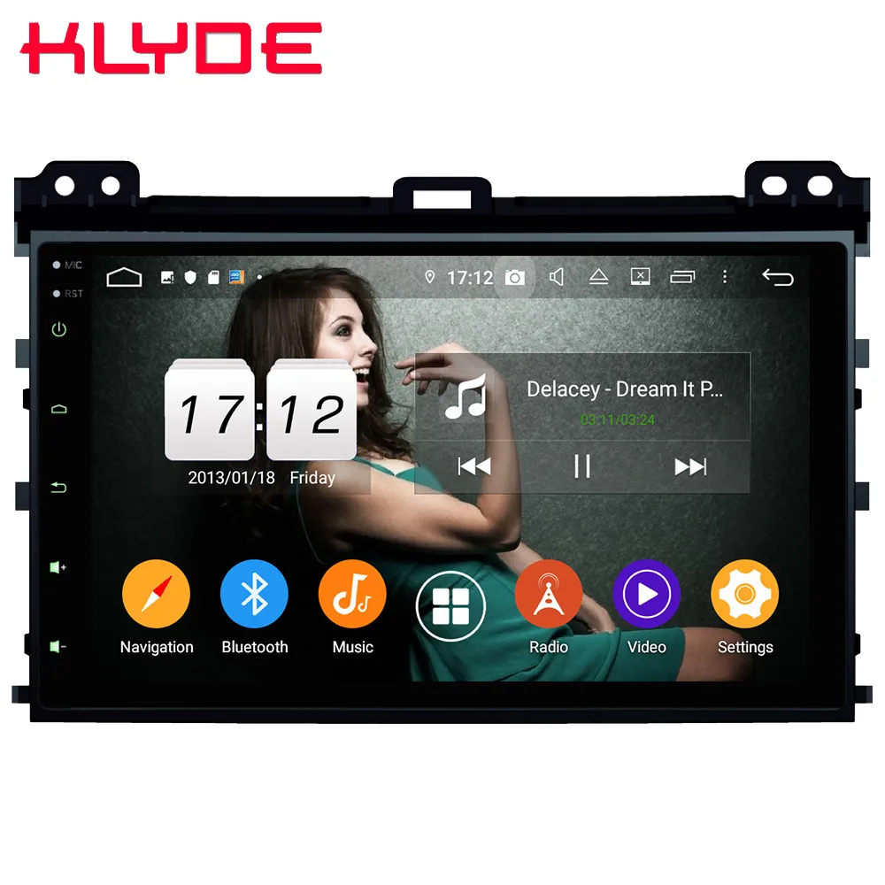 Klyde " ips 4G wifi Android 9 Восьмиядерный 4 Гб ОЗУ 64 Гб ПЗУ DSP автомобильный DVD мультимедийный плеер стерео для Toyota Prado LC120 2004-2010