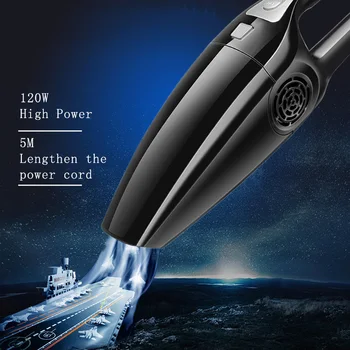 

120W Car Vacuum Cleaner High Suction For Car Wet And Dry dual-use Vacuum Cleaner wired Handheld 12V Mini Car Vacuum Cleaner