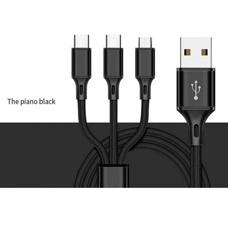 Новый 3 в 1 USB кабель для iPhone Xs Max Xr X 8 7 Зарядное устройство Type C c Micro Мобильный