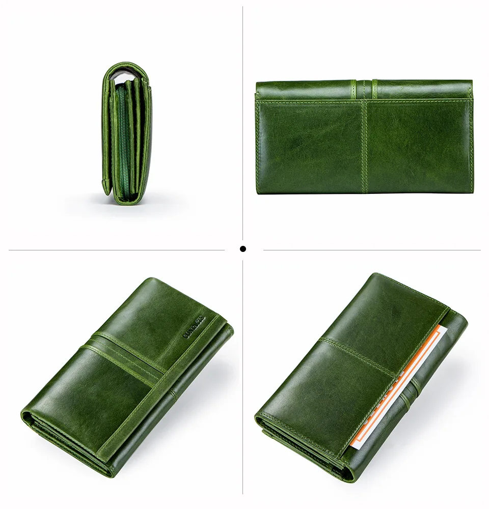 Long Genuine Leather Wallet Women Wallet Credit Card Holder Female Purse Women Clutch Bag Female Clutch Wallets High Quality