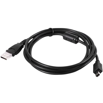 

USB 12 Pin Data SYNC Cable Lead Battery Charging Wire For Olympus Camera Black