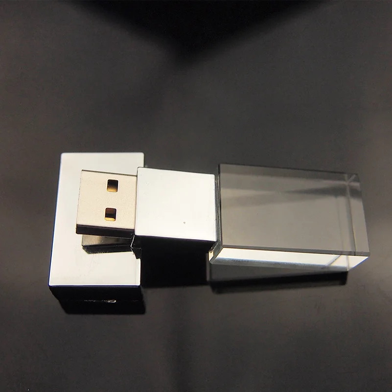 Новый серебристый Хрустальный USB флеш накопитель 2 0 с коробкой Usb карта памяти