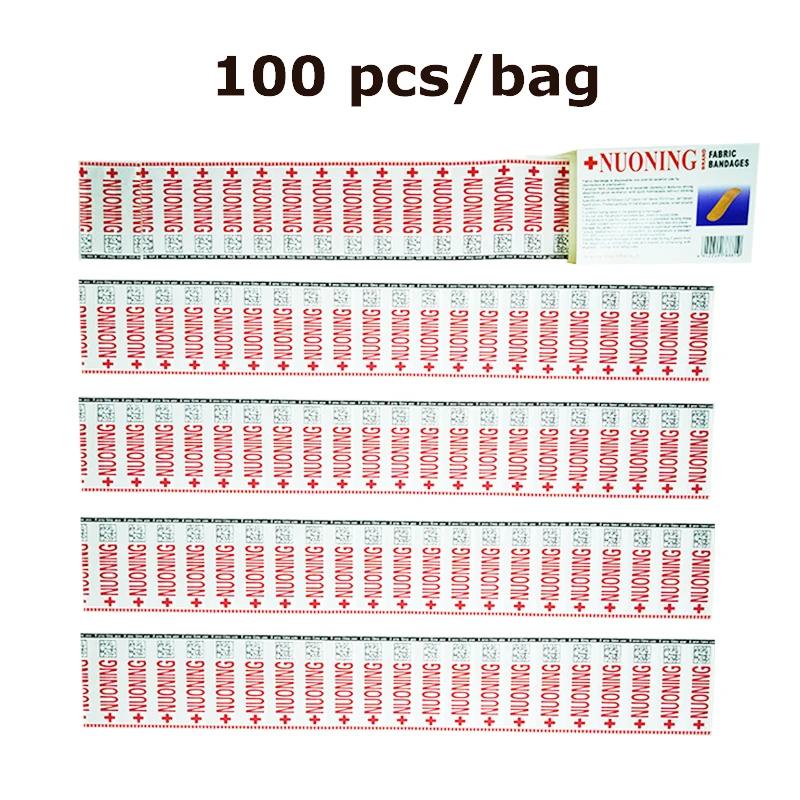 100pcs Band Aid Wound Dressings Sterile Hemostasis Stickers First Aid Bandage Heel Cushion Adhesive Plaster Emergency Kit H050