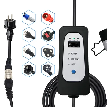 

Kolanky EV Charger Wallbox 32A Fast EV Charger Type 2 CEE 3 pins Electric Car Charger EVSE iec 621962 female plug