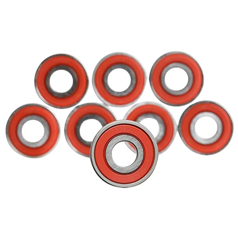 10 шт. 608 ABEC 11 гладкие роликовые подшипники для скутера, Лонгборд, скоростной роликовый подшипник - Цвет: Красный