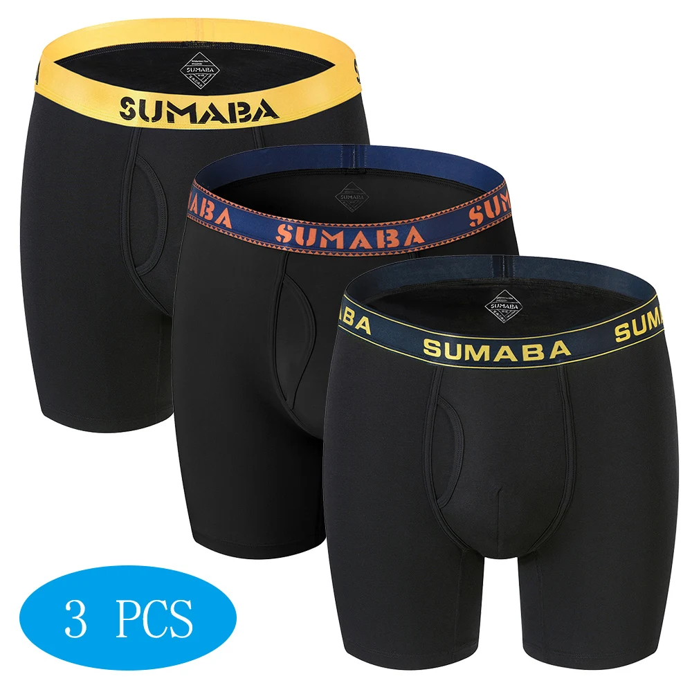 Men Boxer Briefs Fashion New Black Cool Boxer-Shorts High Quality Bamboo Quick Drying Breathable Elasticity Men's Underpants