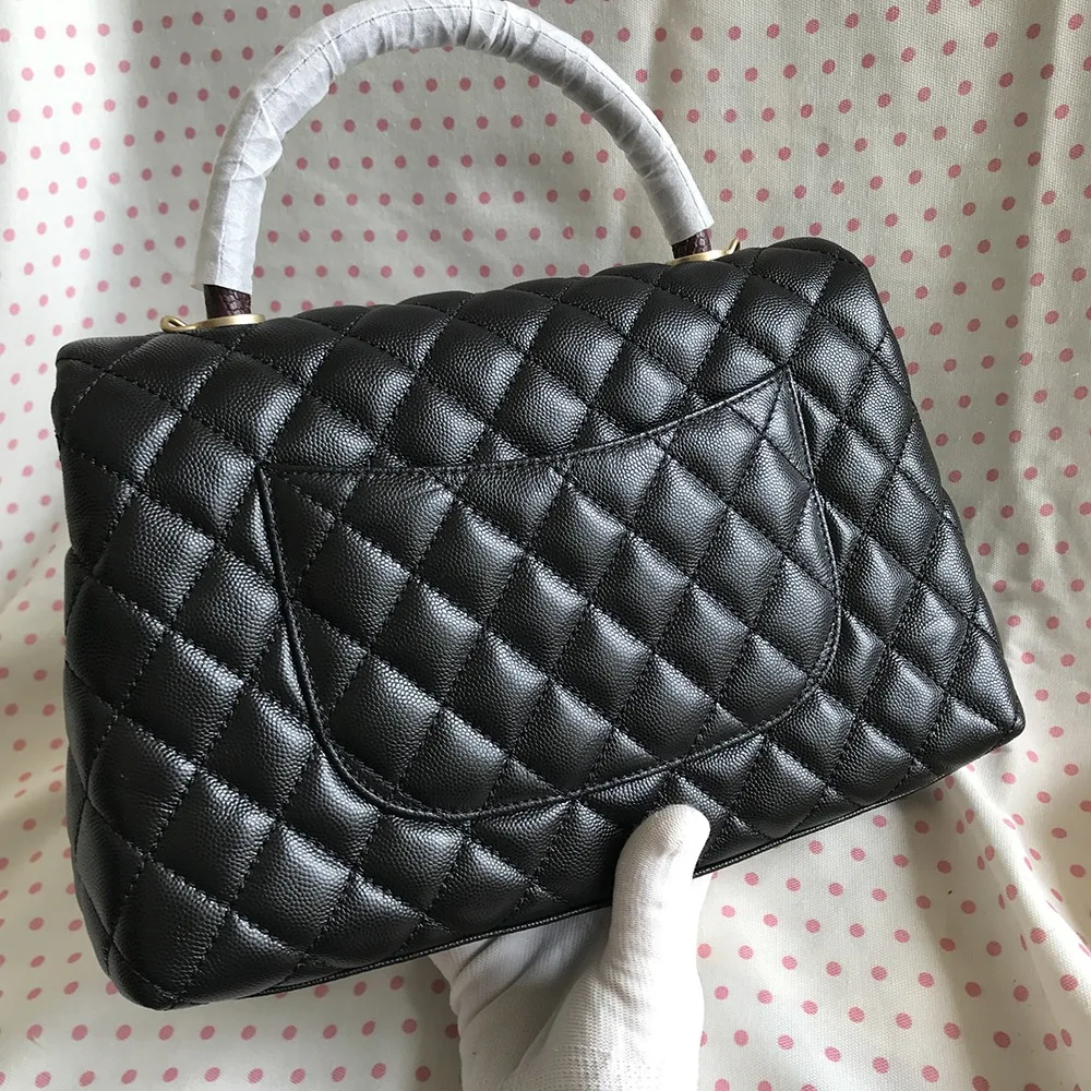 

Luxury Bag For Women 2019 Designer Famous Brand Women Bags Top Quality Real Leather Caviar Fashion Black Crossbody Shoulder Bag