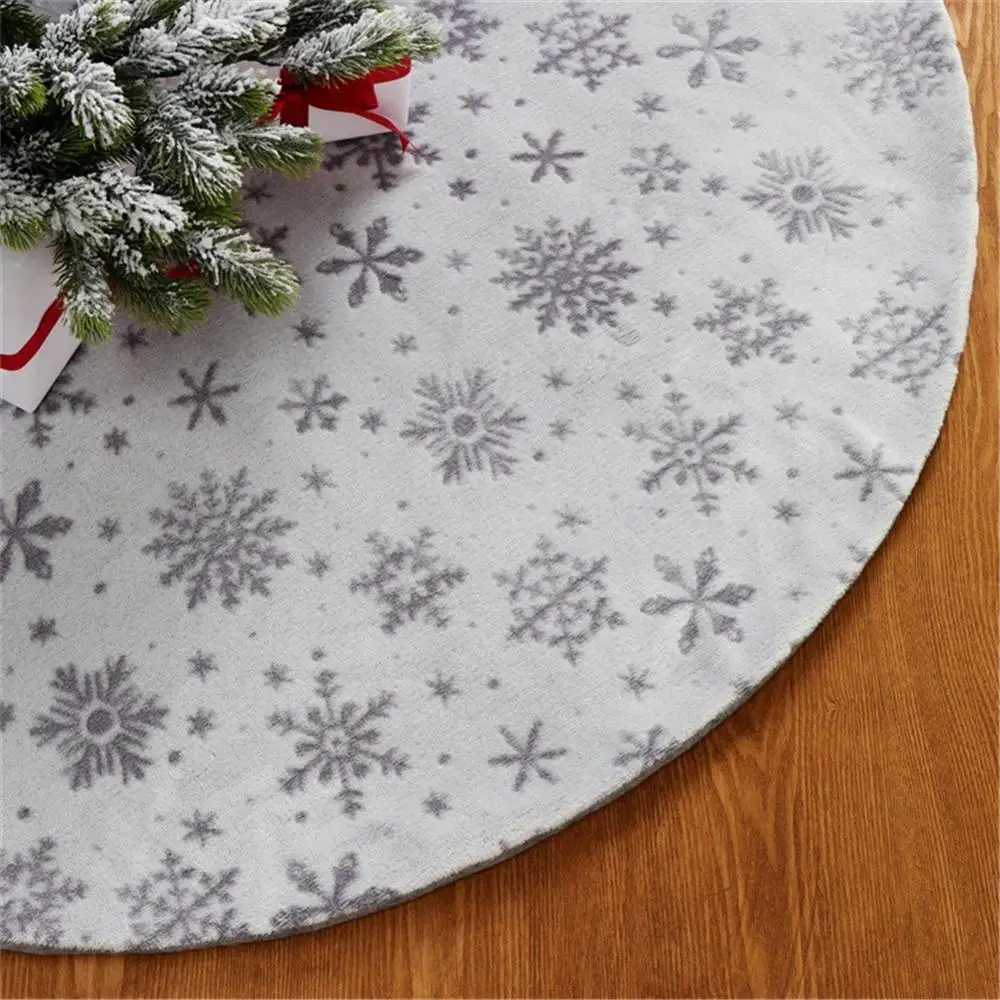 90/127 см дизайн белый плюш Снежинка сиквель елка юбка Рождественское украшение