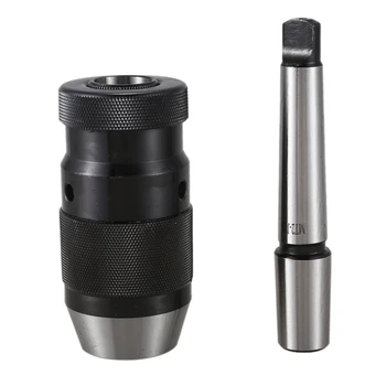 

1 Set Black 1/32-1/2 inch 6 JT Pro-Series Keyless Drill Chuck Heavy Duty Self Tighten Fit for Hand Electric Drill and Drill Mach