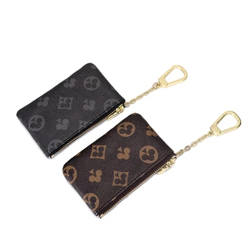 

Leather Coin Purse Women Men Clutch Key Holder Zipper Small Change Soft Bag Mini Bag Black Zipper Purse Credit Card Holder