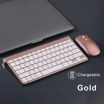 

2.4G Waterproof Keyboard & Mouse Mini Wireless Keyboard Office Mute Mouse Set For Apple Mac PC Computer Latop