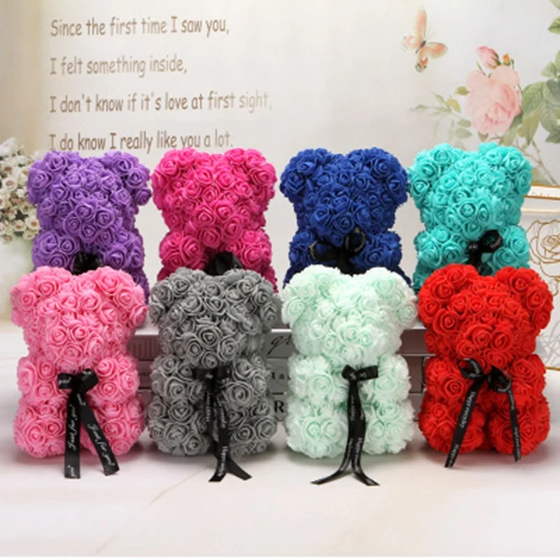 1pcs 20cm/30cm Artificial Flowers Foam Teddy Bear of Roses Mold DIY Gifts Polystyrene Styrofoam Wedding Valentine's Day Present