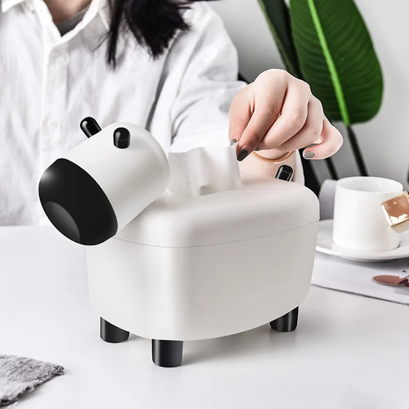 

Calf tissue box 2 in 1 Design Home Storage Tools Creative Telescopic Tissue Box With Toothpick Holder Household storage tools