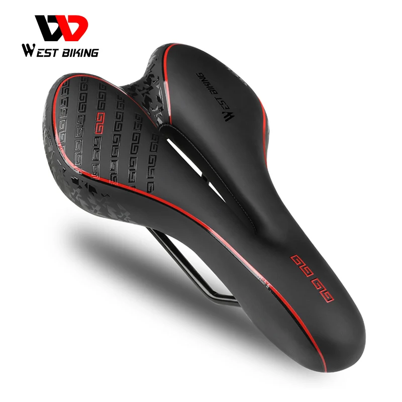 

WEST BIKING Bicycle Seat Cushion Soft Mountain Bike Seat Cushion Comfortable Soft Riding Saddle Bag Bike Accessories