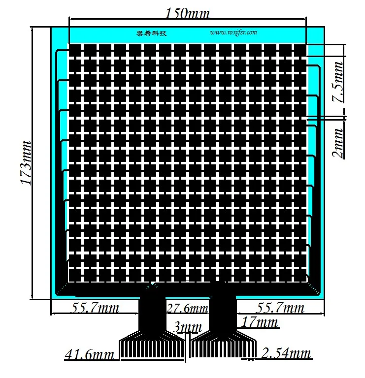 rx-m1616m分散フレキシブルメンブレン圧力センサーfsr