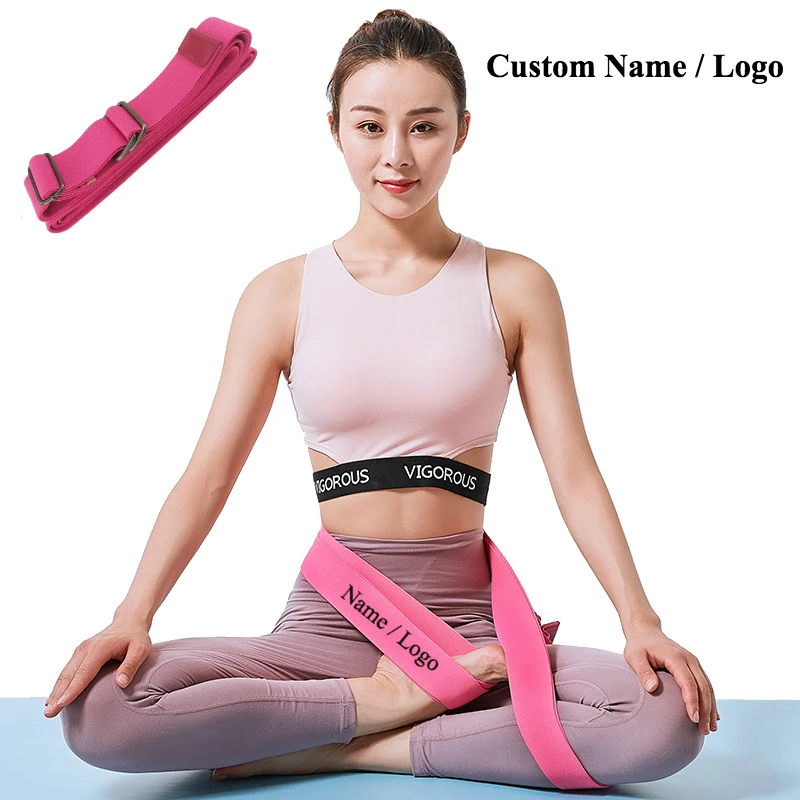 

2M Adjustable Elastic Band for Yoga Meditation Cross Legs Braided Anti-slip Theraband Exercise At Home Customize Name Logo