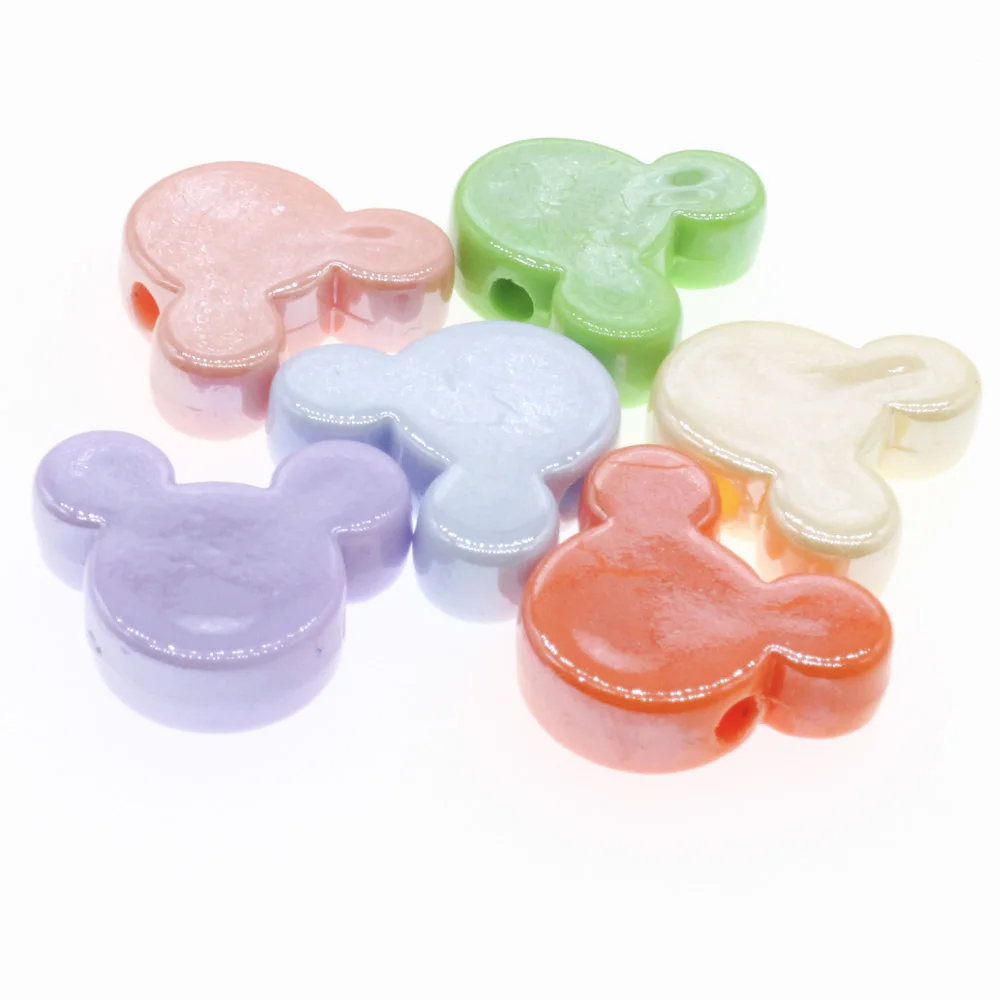 13*16mm Acrylic Mickey Beads Translucent Pastel beads Childrens