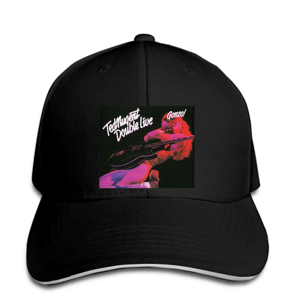 Ted Nugent Double Live Gonzo! Логотип Для мужчин черный Бейсбол Кепка с прямым козырьком остроконечные