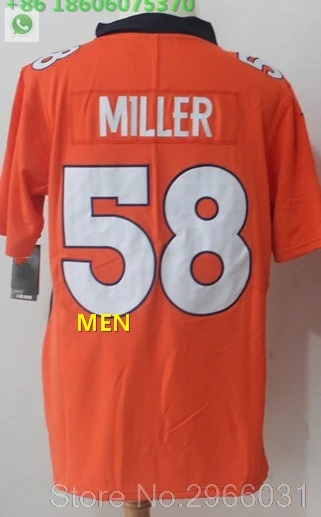 For men А+++ Качественная мужская футболка для взрослых 58 von miller Terrell Davis 30 Demaryius Thomas 88 Denver - Цвет: For men
