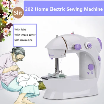 

Mini Handheld Foot Sewing Machines Double Speed Double Thread Electric Multifunction Automatic Tread Rewind 202 Sewing Machine