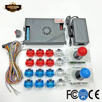 

2Player DIY Arcade Console Kit Pandora box 9D 2222 in 1 game board 5Pin joystick No LED Copy SANWA Clear Push Button for Machine