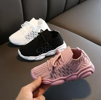 

2019 Children Sneakers Fashion Kids Soft Sport Shoes Child Running Shoes for Boys Girls Baby Autumn Mesh Canvas Shoes