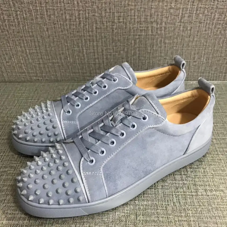 grey suede red bottoms