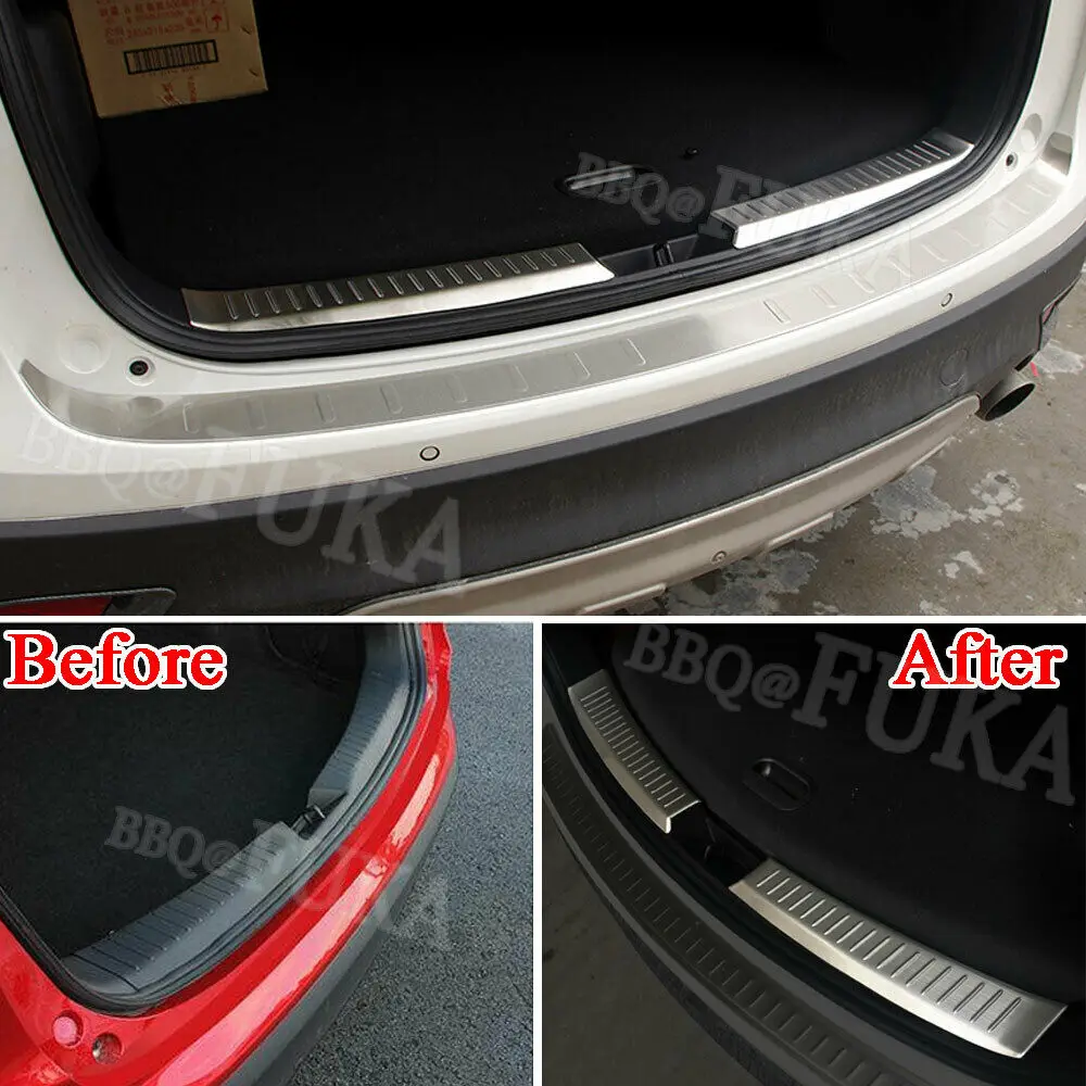 Для Mazda CX-5 2013- автомобильный ВНУТРЕННИЙ Задний бампер протектор грузовой порог облицовочная панель