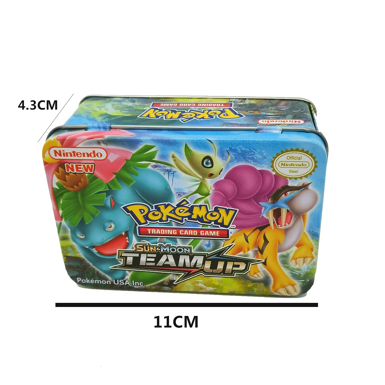 42 шт./компл. Pokemon железный ящик TAKARA TOMY боевые игрушки хобби Коллекционные вещи игра Коллекция аниме-открытки для детей