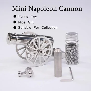 

Stainless Steel Miniature Napoleon Cannon Metal Naval Desktop Model Kit for Collection Toys for Hunting