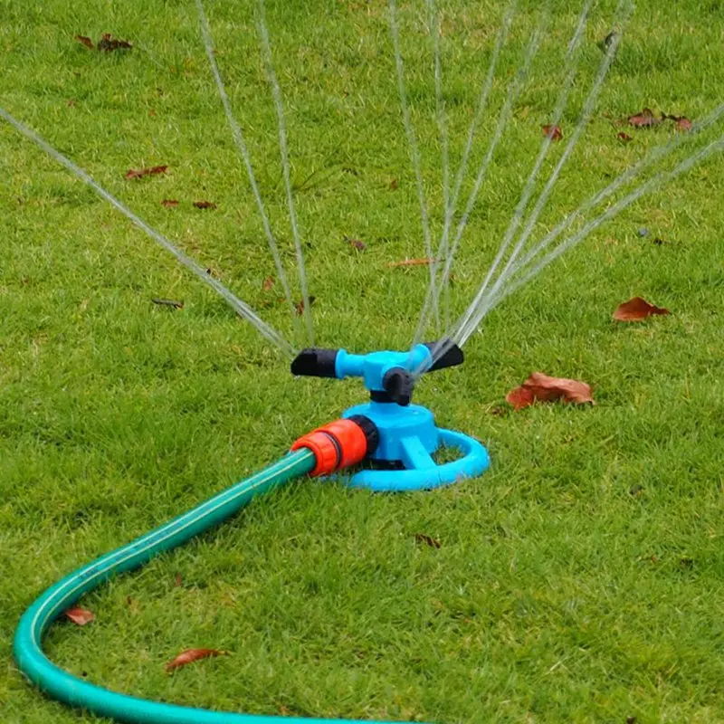 Garden Sprinkler 360 Degrees Rotating Watering System Sprinkler Irrigation 3 Nozzle Pipe Hose Gardening Tools And Equipment