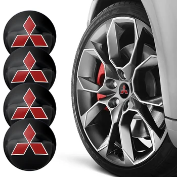 

4pcs Carbon Fiber Car Wheel Hub Stickers Auto Accessiores for Mitsubishis ASX Lancer Pajero Outlander L200 EVO Lancer EX Pajero