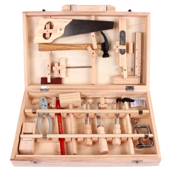 

Child Maintenance Management Toolbox Toy Disassembly Multi-purpose Carpentry Box Wooden Boy Play House Puzzle Kit Real Tools Set