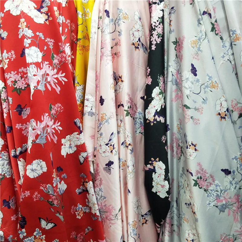 Floral Glossy Satin Simulation Silk Dress Pants Shirt Square Scarf Jewelry Soft Fabric | Дом и сад