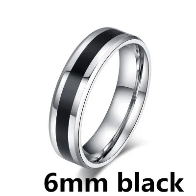 Stainless Steel Rings Classic Alliance Wedding Rings for Women Men Black & silver Colour Couple Jewelry Promise Band wedding rings couple rings finger rings jewelry rings ring jewelry