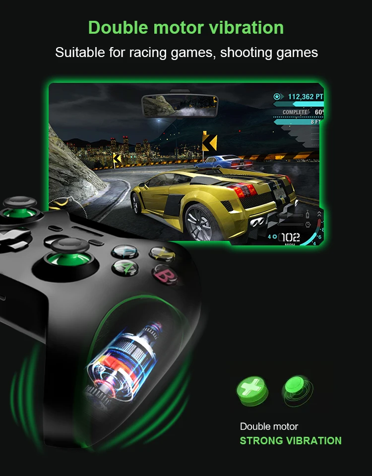 Data Frog 2.4GHz Wireless Gamepad Joystick Control For XBox One Controller For Win PC For PS3/Xbox Series X S Controller