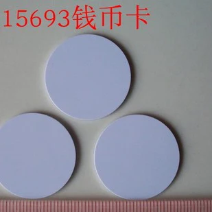 

13.56MHz ISO15693 CODE-X PVC cards with holes for clothing management diameter 30mm 100pcs/Lot