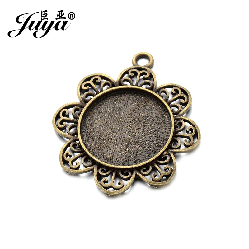 10 supports cabochons bague ronde 10 mm, argenté clair - support