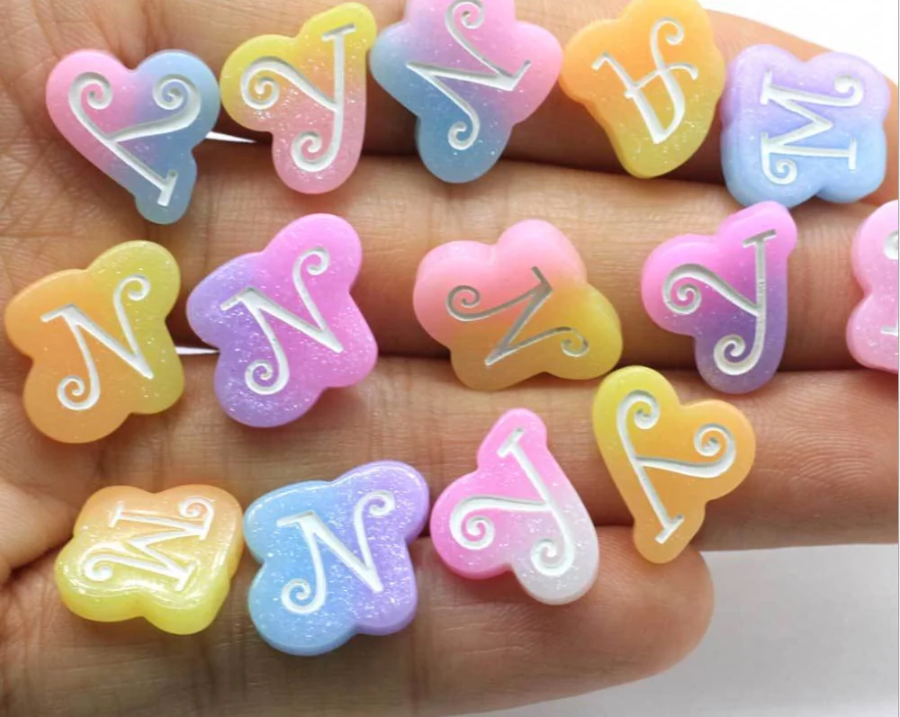 Resin Flatback Bicolor Letter Cabochon DIY Hair Bow Jewelry/Phone Decoration Scrapbooking Resin Flatback Bicolor Letter Cabochon DIY Hair Bow Jewelry/Phone Decoration Scrapbooking