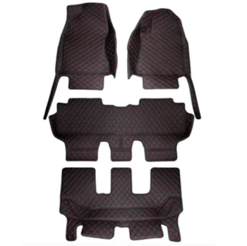 

Custom full set car floor mats + trunk mat for Right Hand Drive Chrysler Pacifica 7 seats 2020-2017 waterproof car carpets