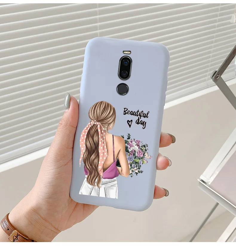 meizu cover For Meizu Note 8 Case Mother And Daughter Phone Cover For Meizu Note 9 Shell Painted Silicone Phone Protection Cover cases for meizu belt