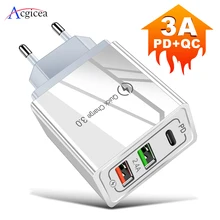 USB Зарядное устройство PD Тип C Быстрая зарядка 4,0 3,0 КК Быстрая Зарядка Mini для мобильных телефонов для использования во время поездок, Зарядное устройство для iPhone 11 Pro Max XR samsung S10 плюс