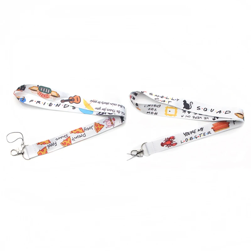 CA249 20 шт./лот друзья ТВ брелок Lanyards держатель удостоверения личности ID карта пропуск мобильный телефон USB бейдж держатель ключевой ремень 1 шт