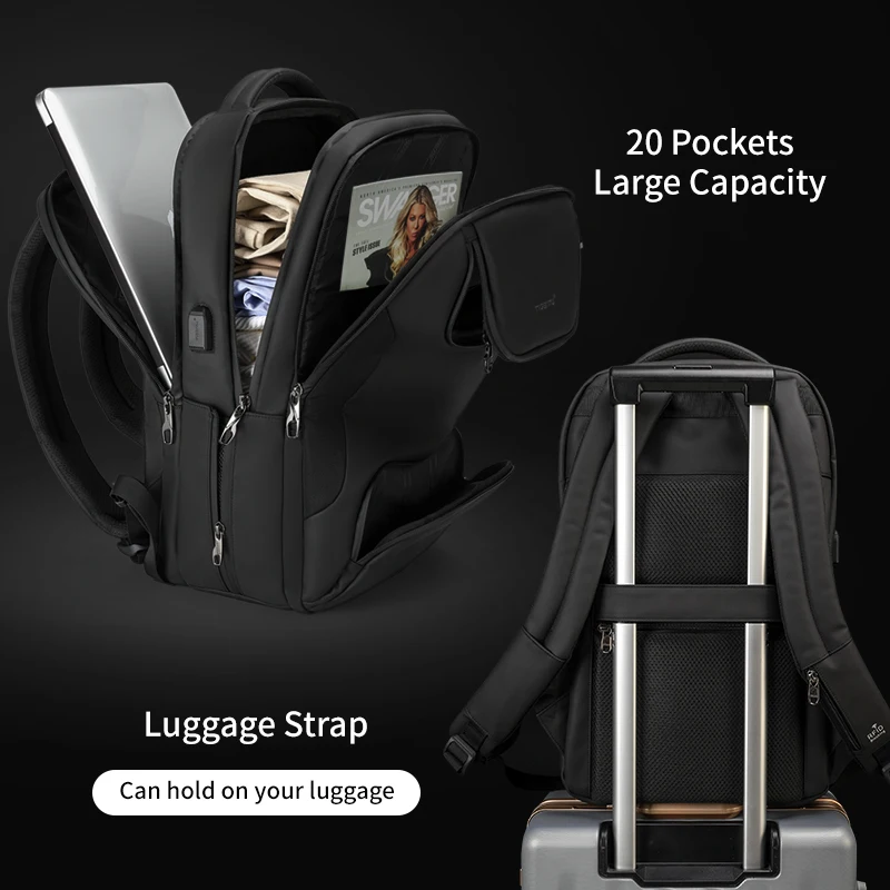 15.6inch Laptop Backpacks Men Anti-theft Bags TPU Waterproof Male Bags USB Charging Travel Backpacks For Men Mochilas