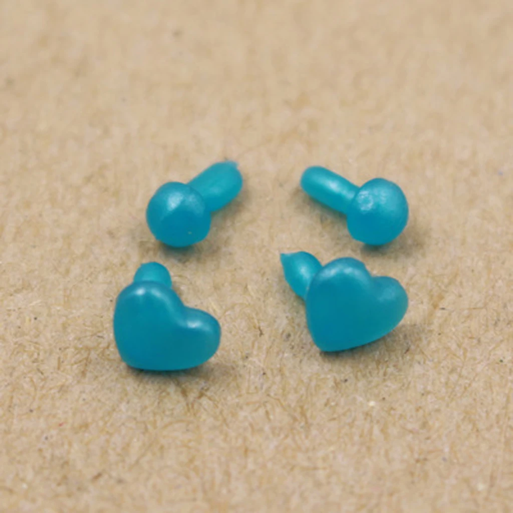 6 Colors Lovley Heart-Shape Ear Stud Make Up for 12
