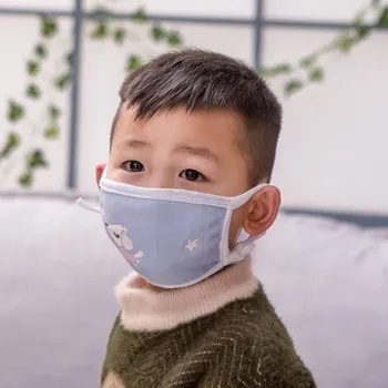 

3PCS Six layers Of Gauze Cotton Dust Face Mouth Adjustable Pure Reusable Breathable Protective Children Cartoon Mouth Face Soft