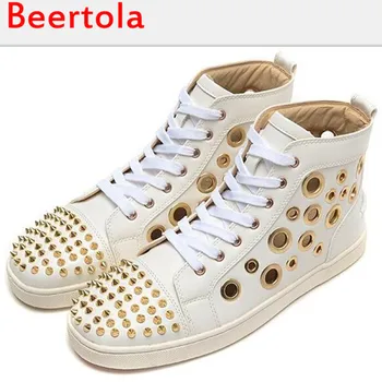 

Brand Men's Sneakers Metal Circle Lace Up Round Toe Tenis Masculino Chaussures De Sport Espadrilles Men Designers Casual Flats