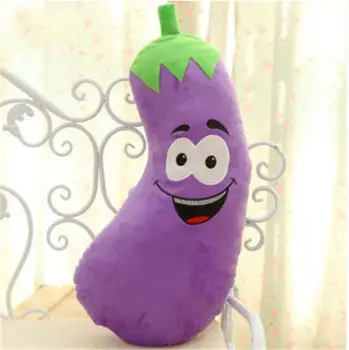 

Very Nice Soft 45cm Food Fruit Purple Eggplant Plush Decor Doll Pillow Birthday Cushion Toys Doll Hot Gift