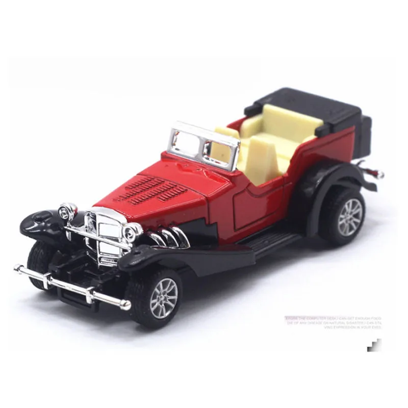 1: 64 сплав классический автомобиль вытяните назад двойная открытая дверь автомобиль игрушечные машинки Рождественский детский подарок - Цвет: red